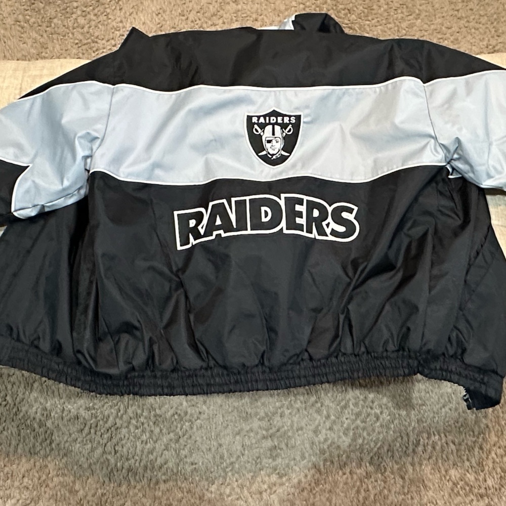 Vintage Oakland Raiders NFL Jeff Hamilton Winter Coat Jacket - Men’s LG - Picture 5 of 8